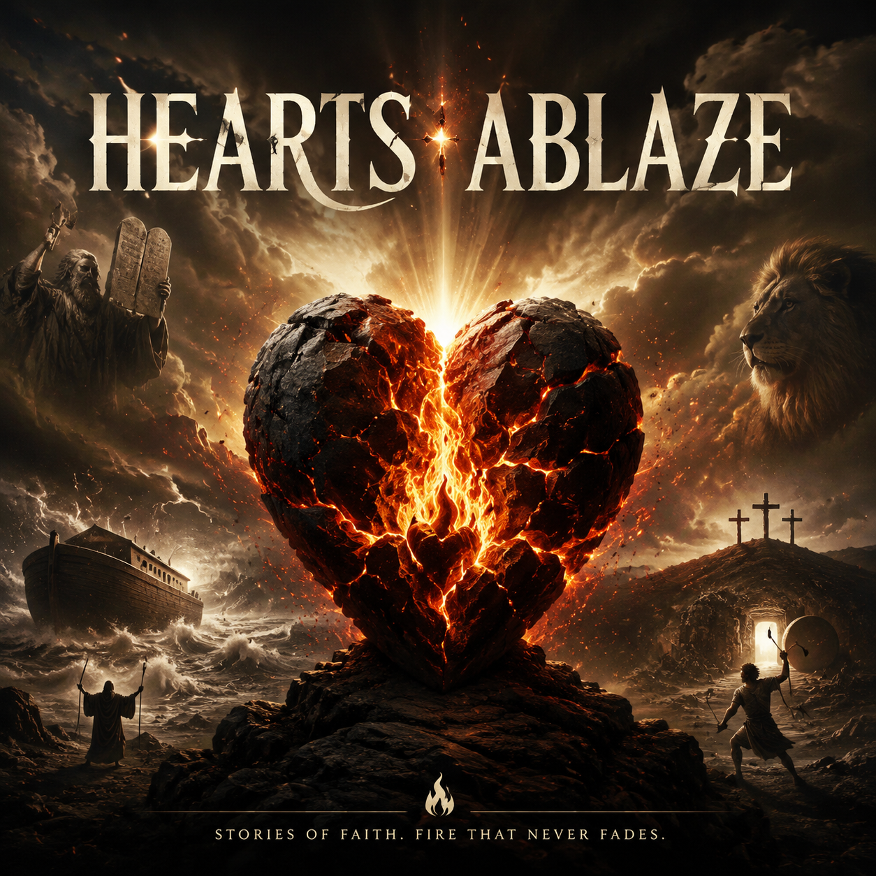 HEARTS ABLAZE — Ark of Fire album cover