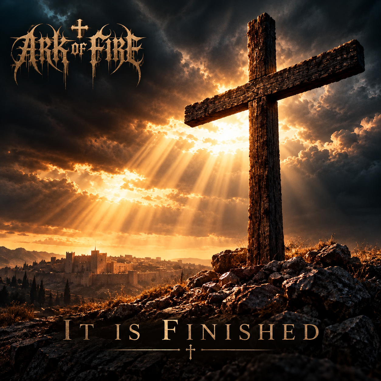 Official single artwork for It Is Finished by Ark of Fire